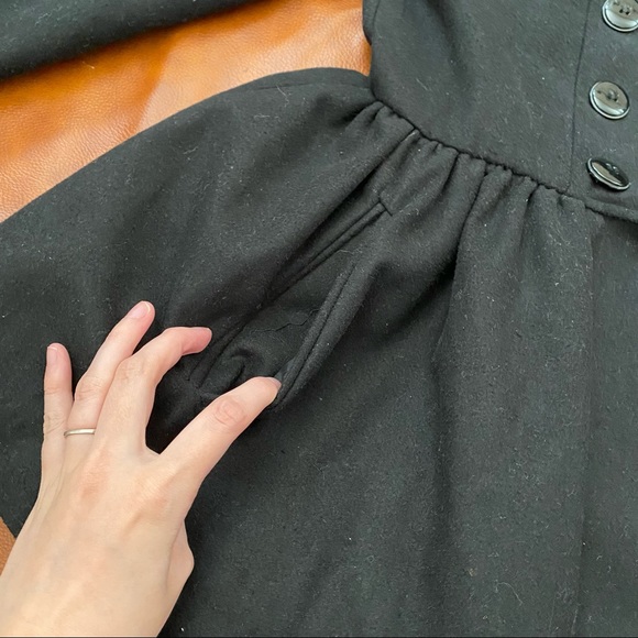 Rue 21 | Military Pea Coat with Tulle Skirt | Black | M - Picture 6 of 10